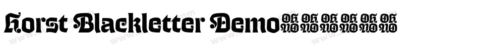 Horst Blackletter Demo字体转换